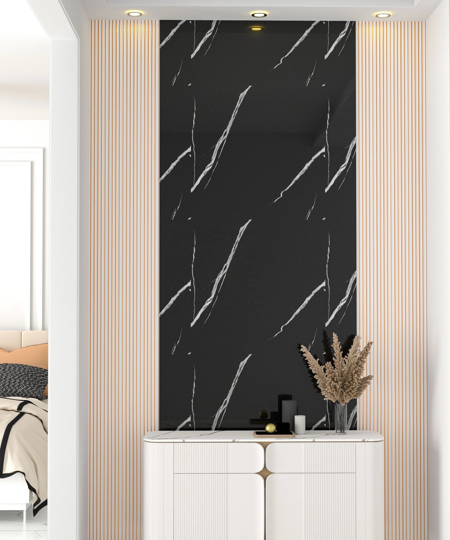 Amer  UV Wall Panel 1220*2900mm Hotel House Decoration PVC Marble Sheet Board PVC Rigid Marble Sheet for Wall Decoration