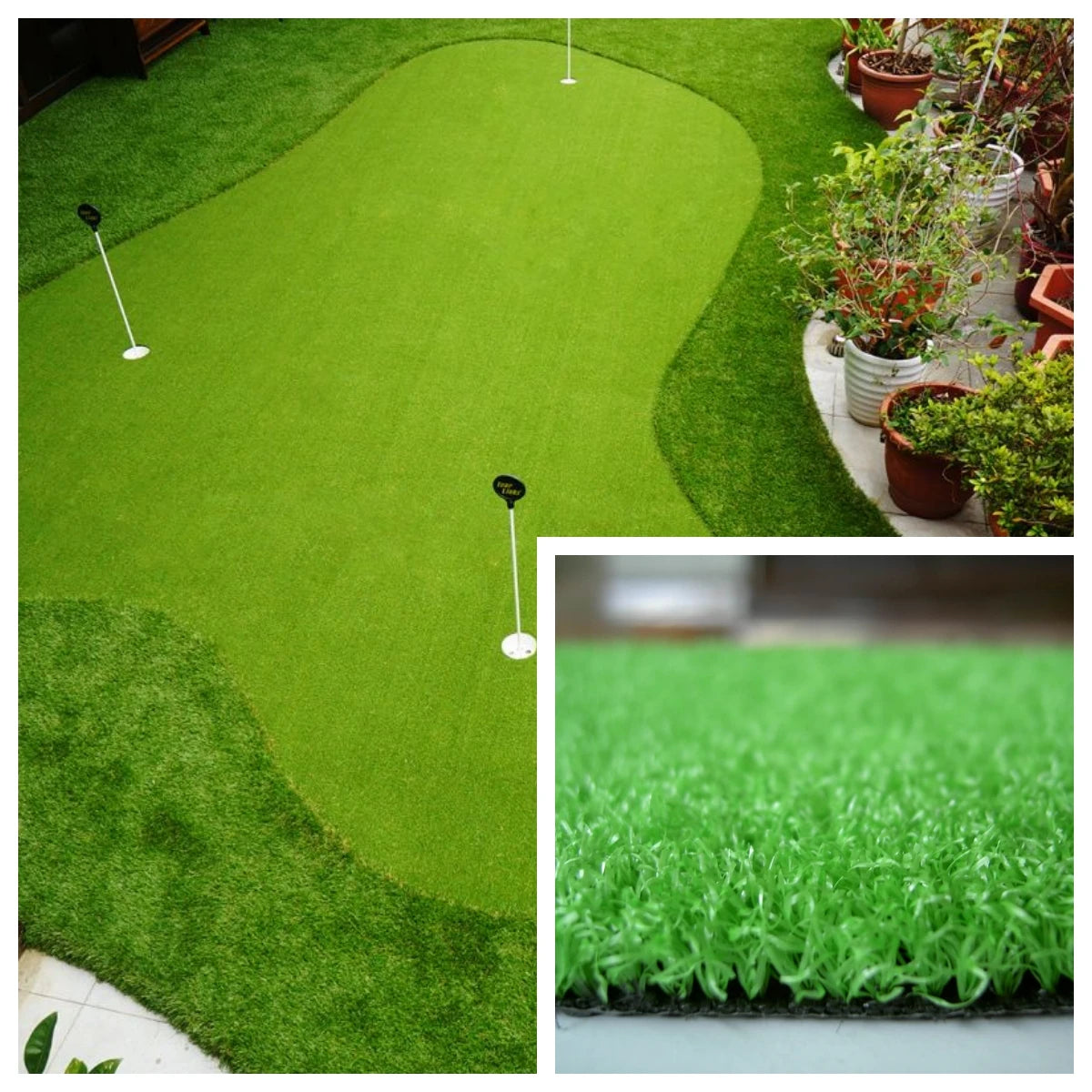 High-Density 12mm Golf Putting Green Turf Synthetic Artificial Grass for Tennis Court PP Material