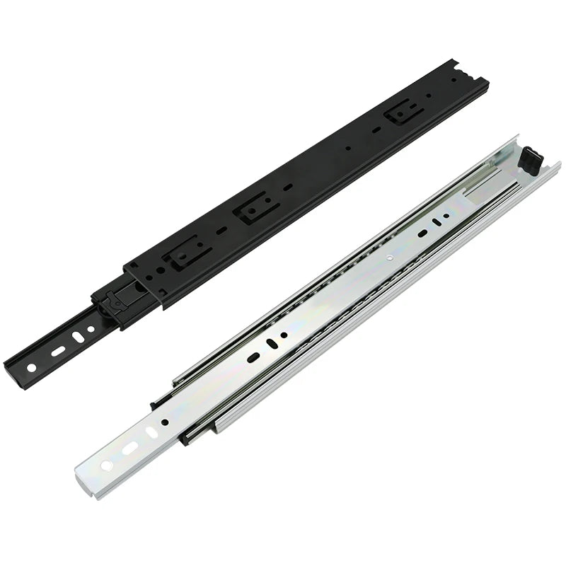 HVPAL 45mm Furniture Hardware Slide Rail 3-fold Extension Drawer Runners