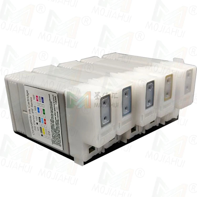 130ML PFI-107 Dye Ink Cartridge With Chip for Canon Imageprograf Ipf770 670 680 PFI107 Full Compatible DHL UPS TNT FEDEX EMS