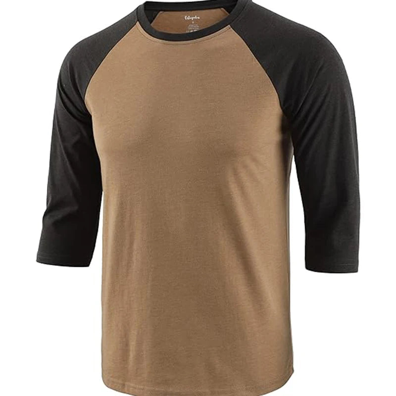 Men's Classic Slim Athletic Fit 3/4 Sleeve Active Running Hiking Baseball Tee Shirts T-Shirts for Men