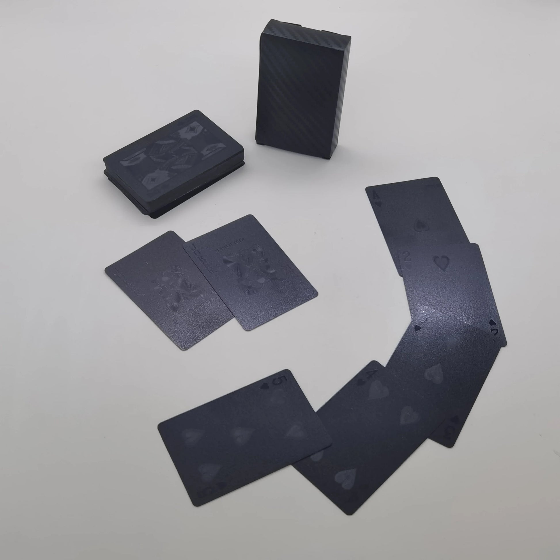 Manufacturing Poker OEM Custom Black Foil Plastic Playing Cards With Gold Silver Printing for Game