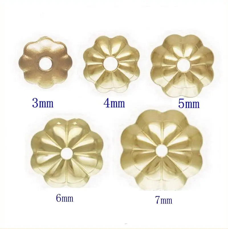 GP 14k Gold Filled Flower Bead Caps Gold Filled Plain Floral Bead Caps Blossom 3mm 4mm 5mm 6mm 7mm