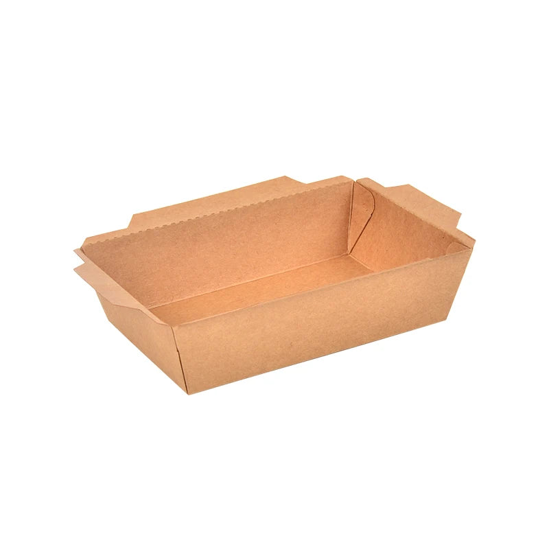 SenAng01 Fruit Rectangle Take Away Box Kraft Paper Lunch Bento Salad Packaging Box for Sale