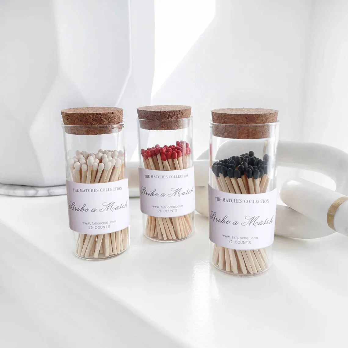 Aromatherapy Candle Match Glass Bottle Wholesale Creative Gifts Bottled Match with Hand Gift Wood Cigar Fragrance Matches