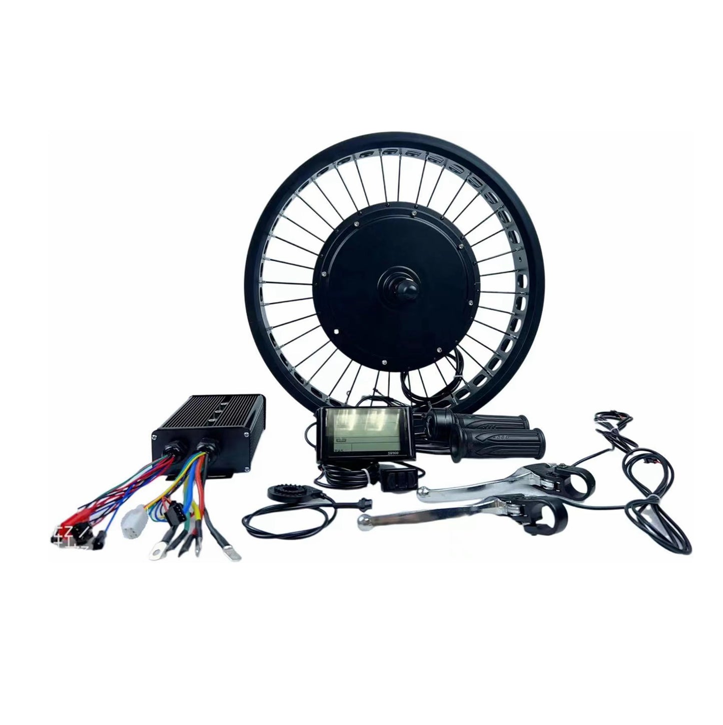 High Power Speed Electric Snow Bike Kit With 48v 52v 2000W Motor and 20/26 Inch Fat Tyre Conversion for Rear Wheel LCD Displa