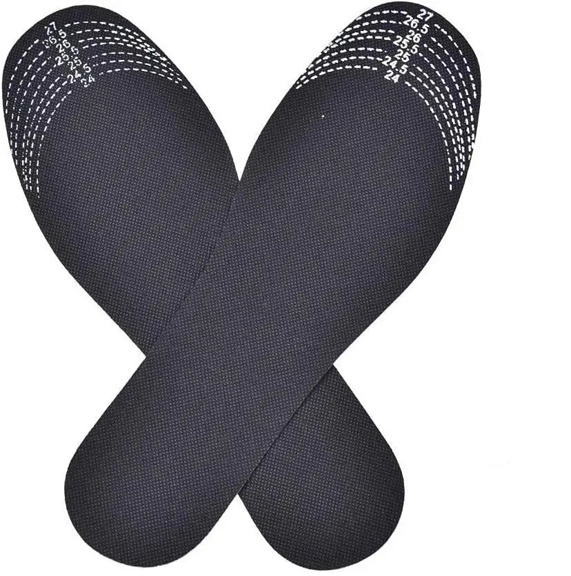 Adult Unisex Bamboo Charcoal Shoe Insoles Deodorant Cushion Foot Inserts Shoe Pads Comfort Thin Insoles Trimable