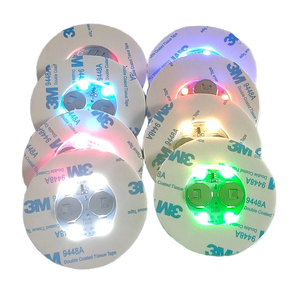Hot Selling Custom Size LED Glowing Coasters Bottle Light Flashing LED Stickers for Graduation & Diwali Occasions