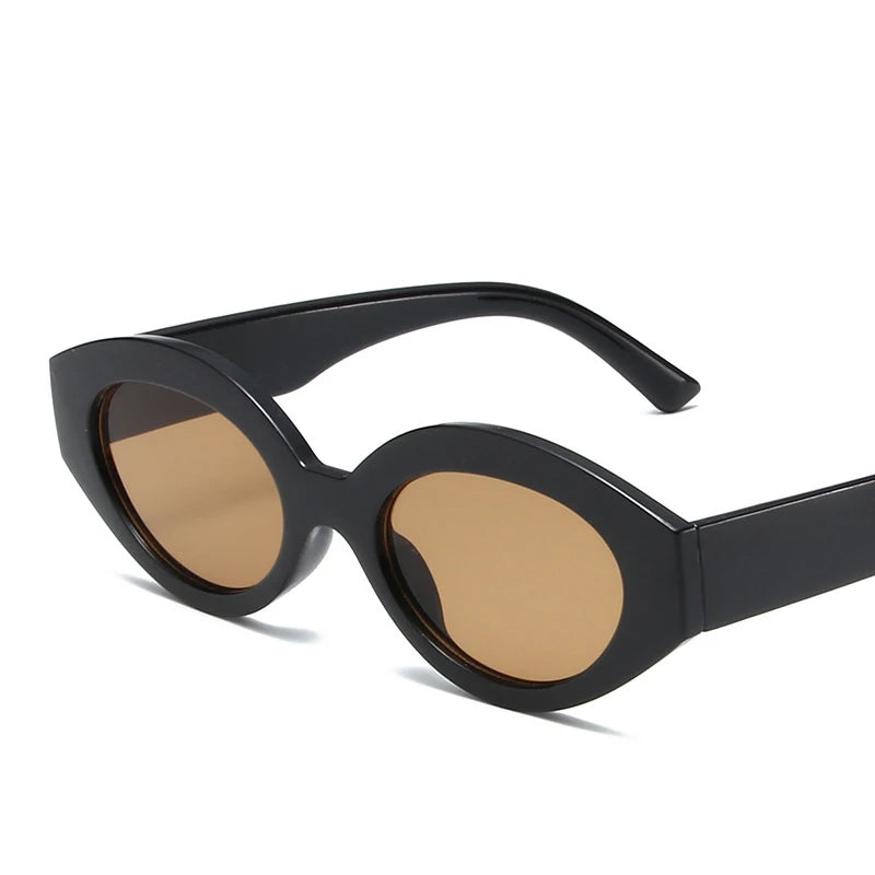 Simple Sunglass Women Men Fashion Sunglasses 2024 Round Frame Glasses Cat Eye Sunglasses