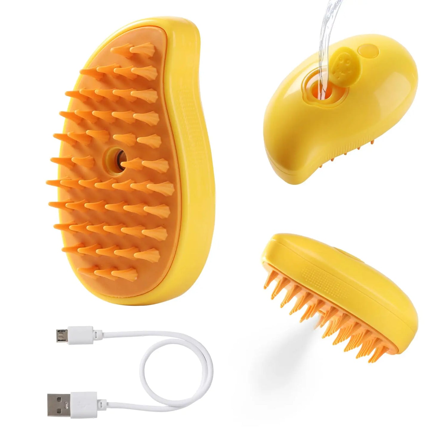 Kadandi 3 in 1 Self-Cleaning Comb for Cats Pet Hair Brush ABS Material Bath and Steamy Hair Remover for Cats Grooming