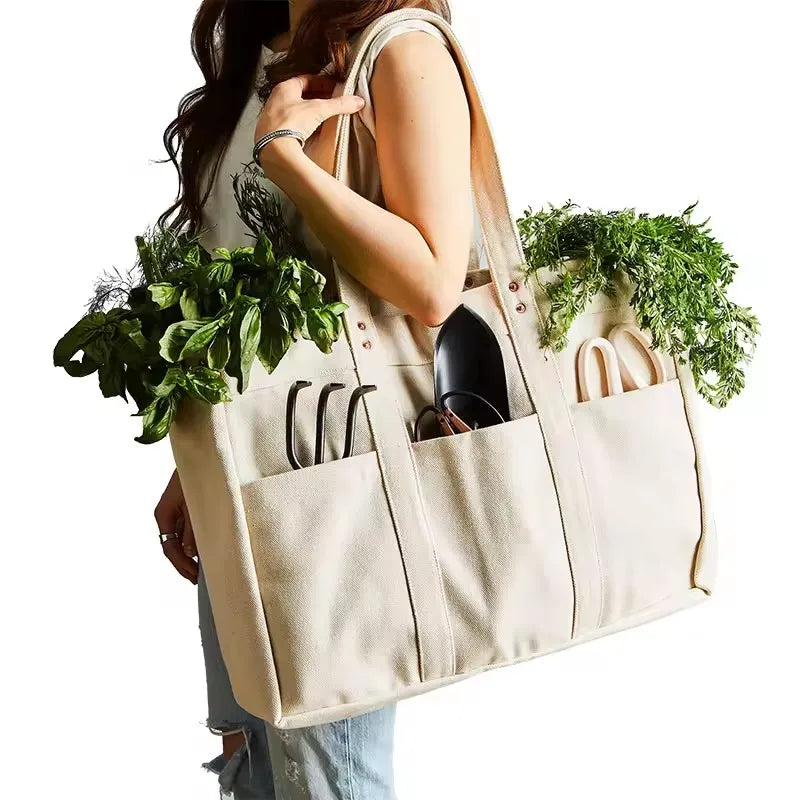 Factory Wholesale Customizable Oversized Cotton Canvas Reusable Shopping Bag Shoulder Strap Recyclable for Supermarkets Custo