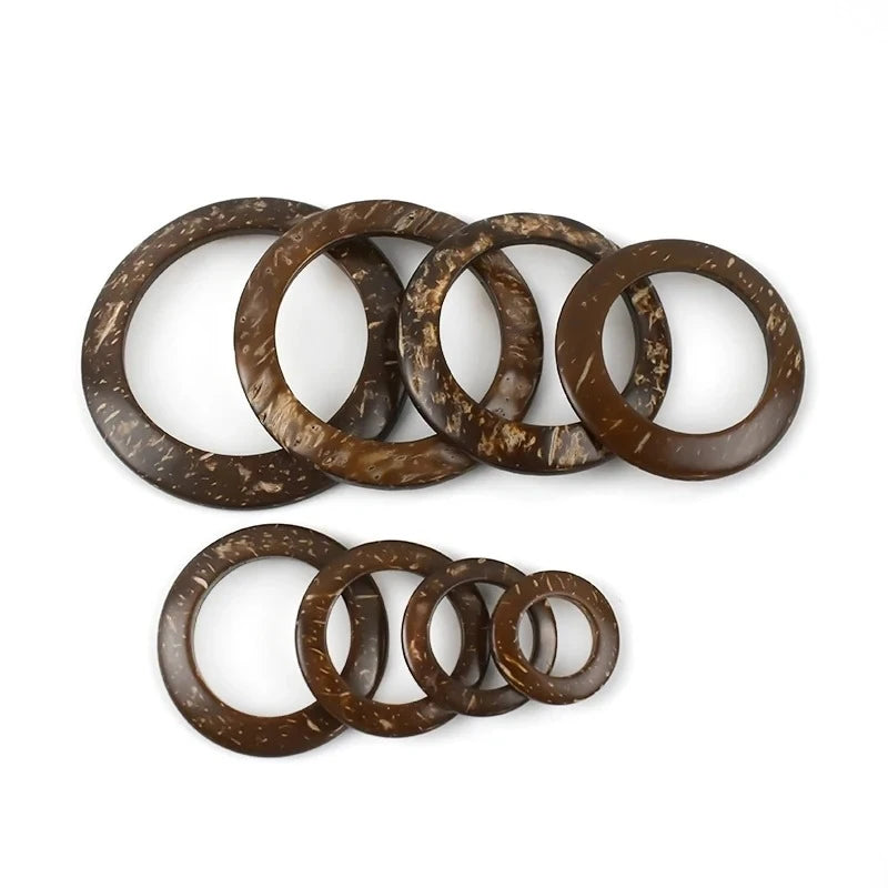 Deepeel CN206 15-50mm DIY Sewing Garment Accessories Coconut Ring Concentric Ring Coconut Shell Button Wooden Decorate Button