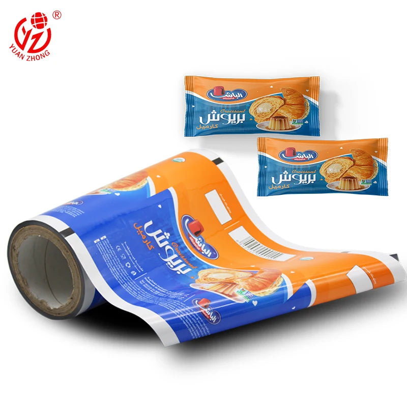 Yuanzhong Pack Custom Packaging Film Flexible Plastic Pouch Packaging Food Film Roll Sachet Packaging for Snack Food