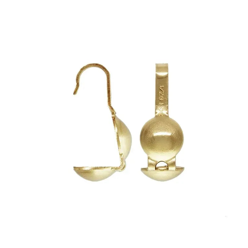 No Tarnish GF 14K Gold Filled Clamshell Bead Tip Connector for Necklace Jewelry Making Findings Accessories
