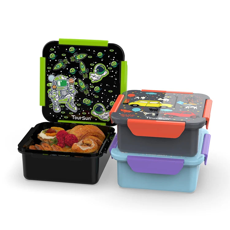 New Arrival BPA-Free Plastic Bento Lunch Box Heatable Travel Snack Container for Kids