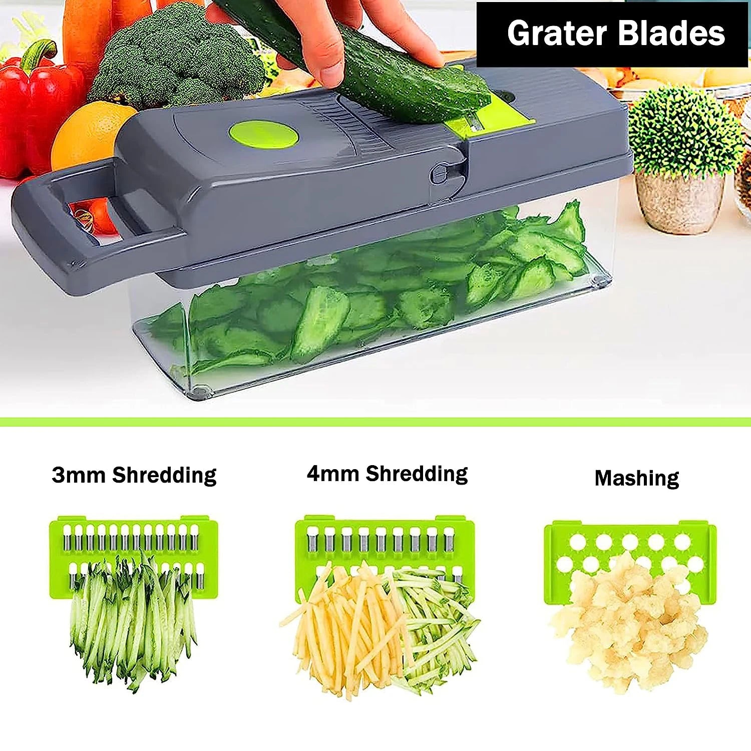 Hot Selling Kitchen Multi 12 in 1 Manual Mandoline Fruit Vegetable Cutter Onion Dicer Veggie Slicer Vegetable Chopper