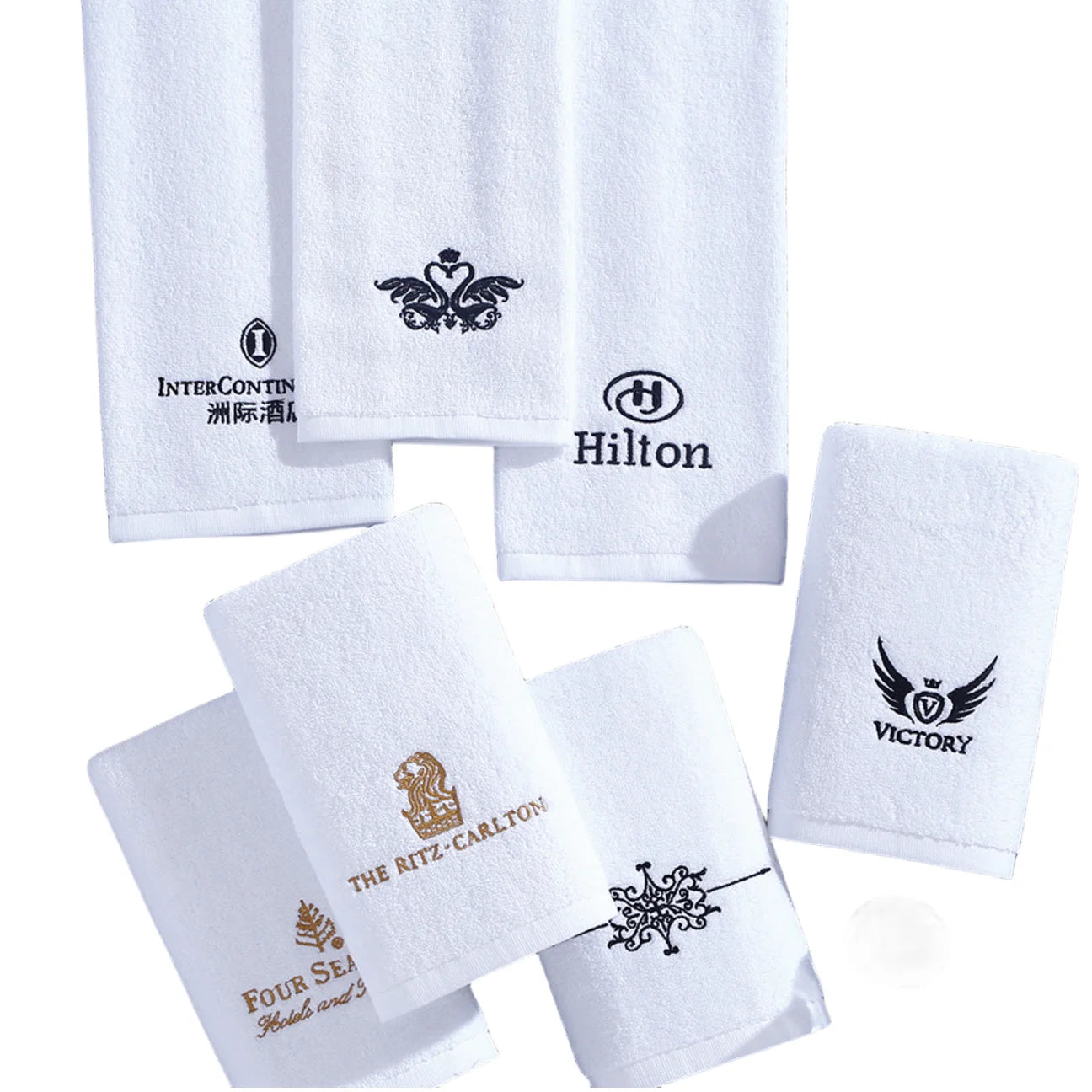 70X140cm Hot Sell Hotel Cotton Big Beauty Salon Bath Towel Pure White Facial Towel Square Towel Customized logo