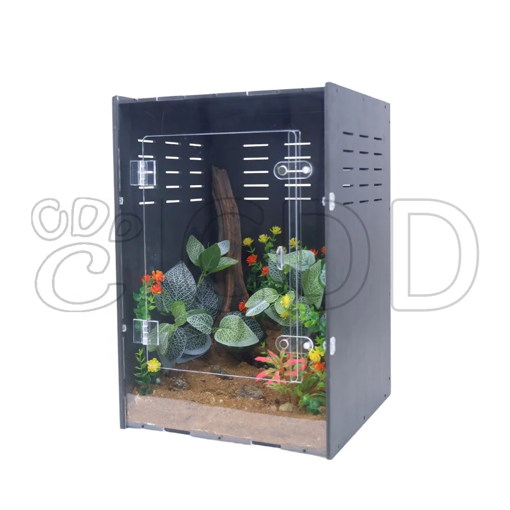 24*16*16 Inch Arboreal Reptile Tall PVC and Acrylic Cage Customizable Flat Design with Factory Support Box Packing