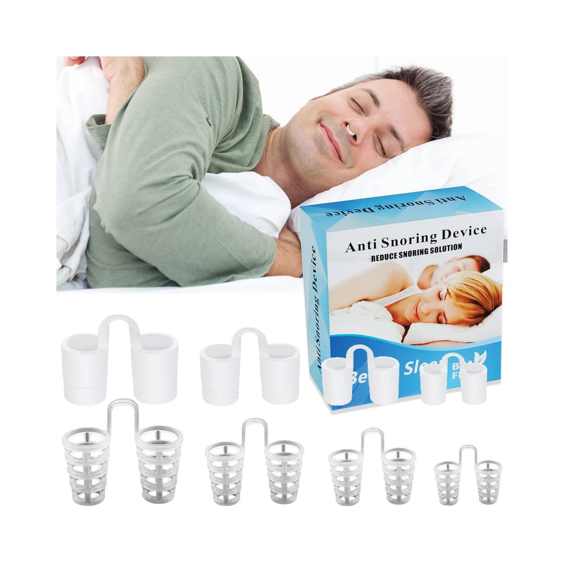 8 Pack Nose Vents Anti Snoring Devices Ease Breathing Simple Snoring Solution Different Sizes Breathing Relief Nasal Dilator