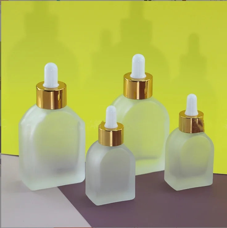 15ml 30ml Door Shaped Ice Cream Glass Essential Oil Bottle Cosmetics Subpackage Essence Liquid Sample for Face Cream and Wigs