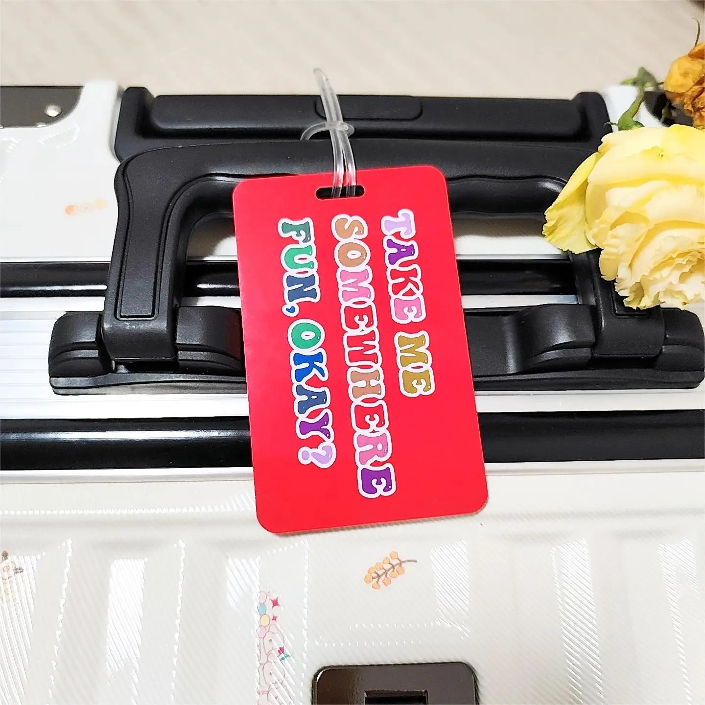 Fashionable Hot Selling Stock Custom Logo Hand Bag Printing Logo Water Proof Pvc Rubber Material Luggage Tag for Backpack