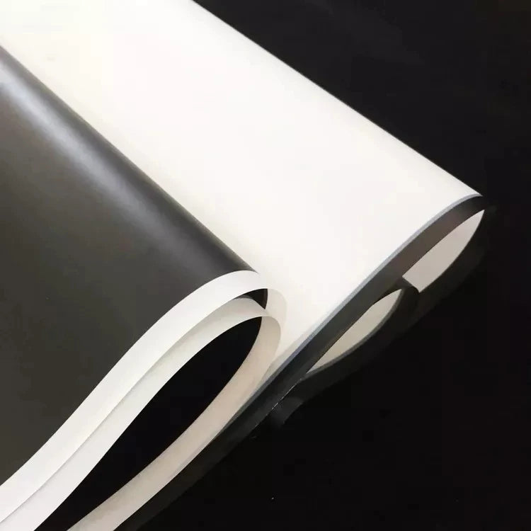 Black White Border Rose Flower Wrapping Paper Korean Style Half Transparent Gift Wrap Florist Bouquet Wrapping Paper