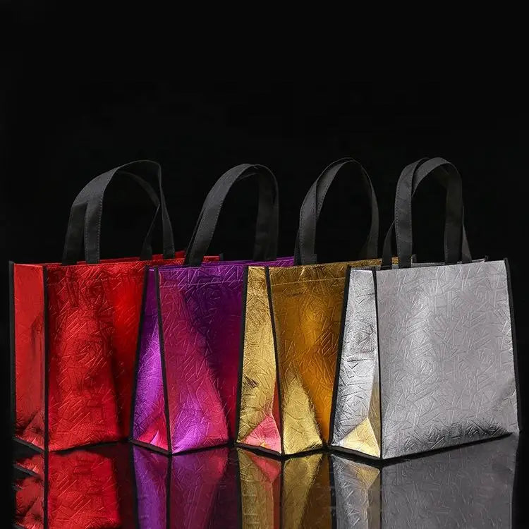 Wholesale Recycled RPET Die Cut Laminated Shopping Bag Non-Woven Eco-Friendly Carrying Bag