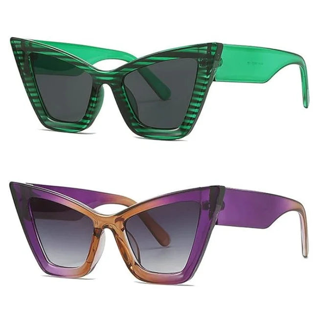 Fashion Oversized Cat's Eye Style Square Sun Glasses for Women Men UV Protection 2026 Trendy Big Frame Cat Eye Sunglasses