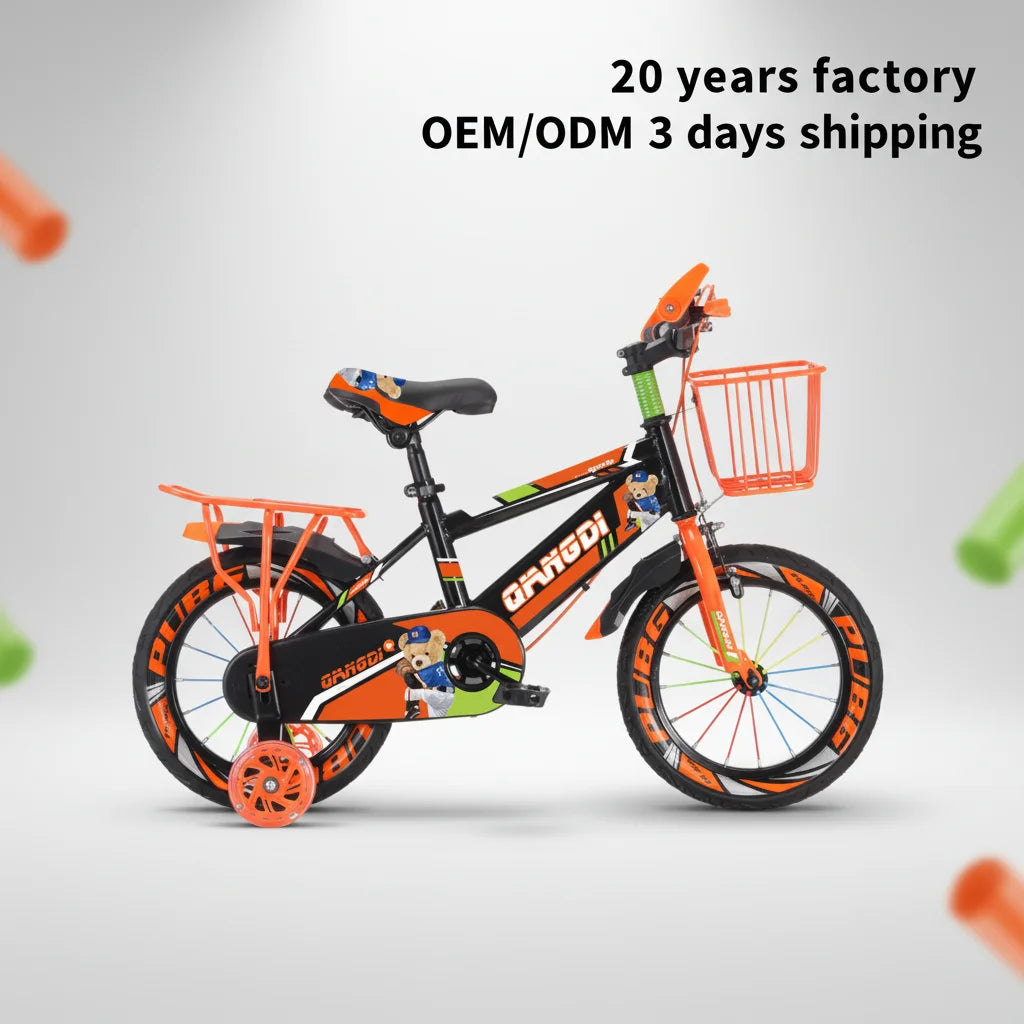New Design 12'' 14'' 16'' 18'' 20 Inch With Training Wheels Basket Kids Bike Bicycle Bicicleta Infantil for 3-14 Years Childr