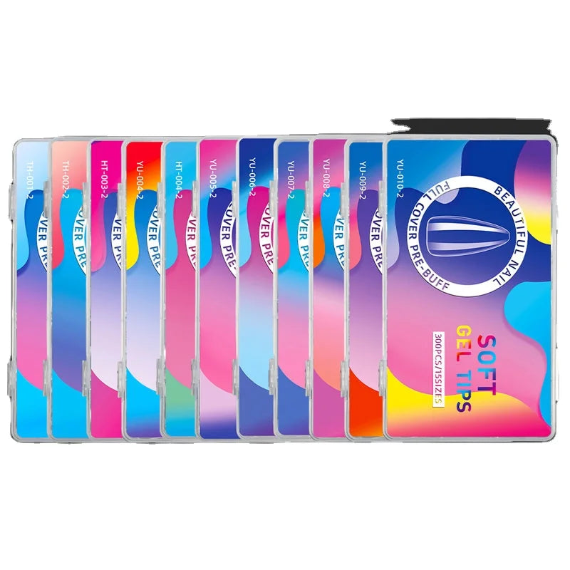 Lightweight Artificial Fingernails Semi-Matte Polished Nail Patches Scratch-Free Salon Extensions Other Nail Supplies