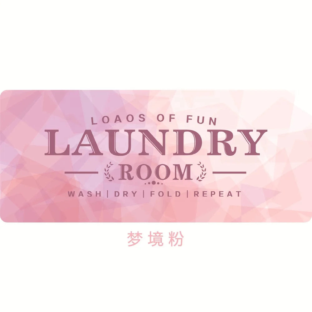 2026 LW China Manufacturer 50*120cm Natural Rubber Laundry Room Rug Flocking Bath Mat Non Slip Laundry Room Rug Free Sample