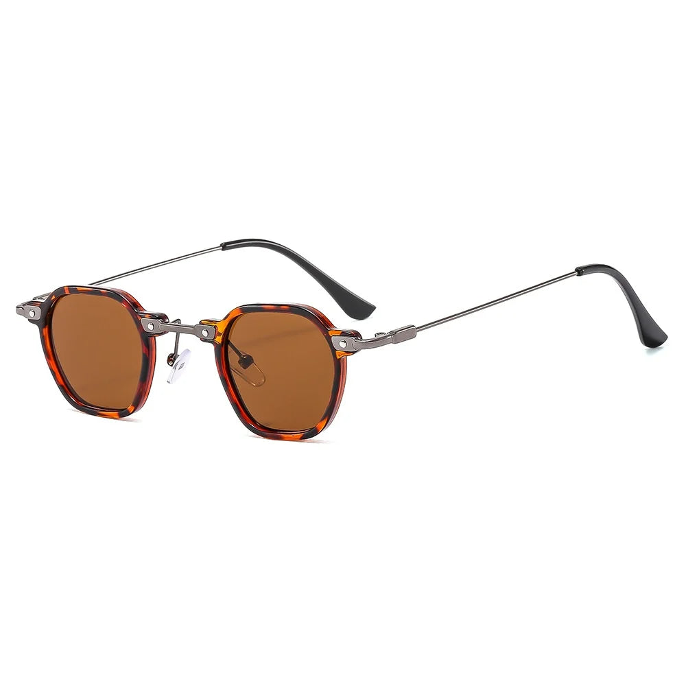 2024 New Unisex Retro Punk Hip Hop Sunglasses Vantage Small Frame Eyewear with UV400 Acrylic Lenses