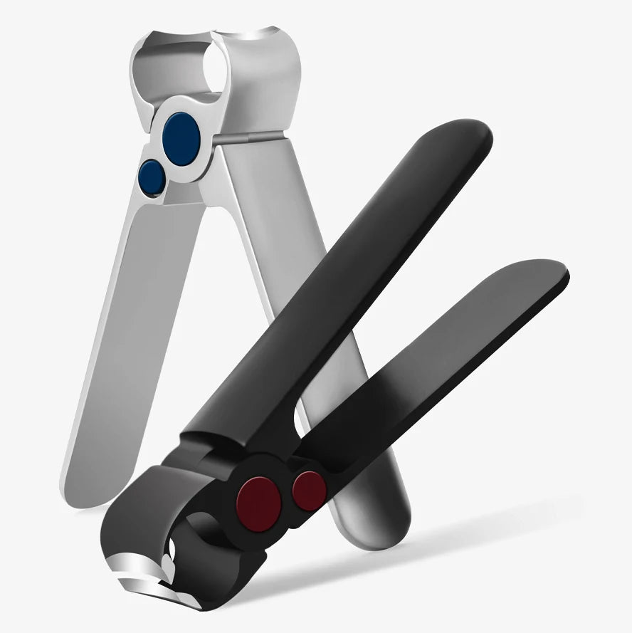FOCSTAR Curved Blade Nail Clippers New Design Wide-Mouth Stainless Steel with Safe Lock Mute Manicure Tool for Fingers (BT206