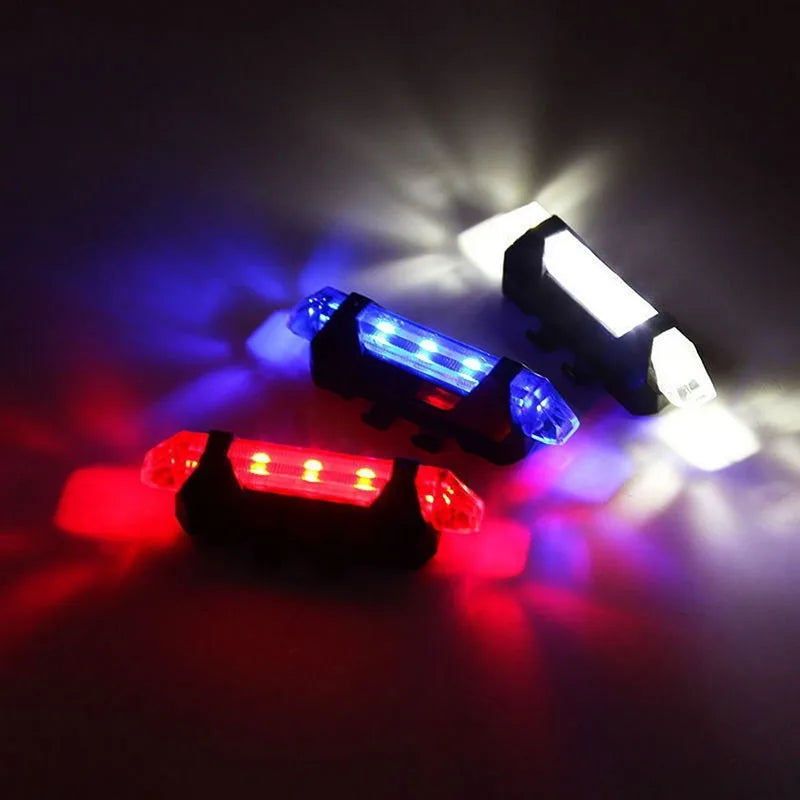 USB Chargeable LED Rear Light for Mountain Bike Riding Waterproof Cycling Tail-Lamp with Battery Power Supply Bicycle Light L