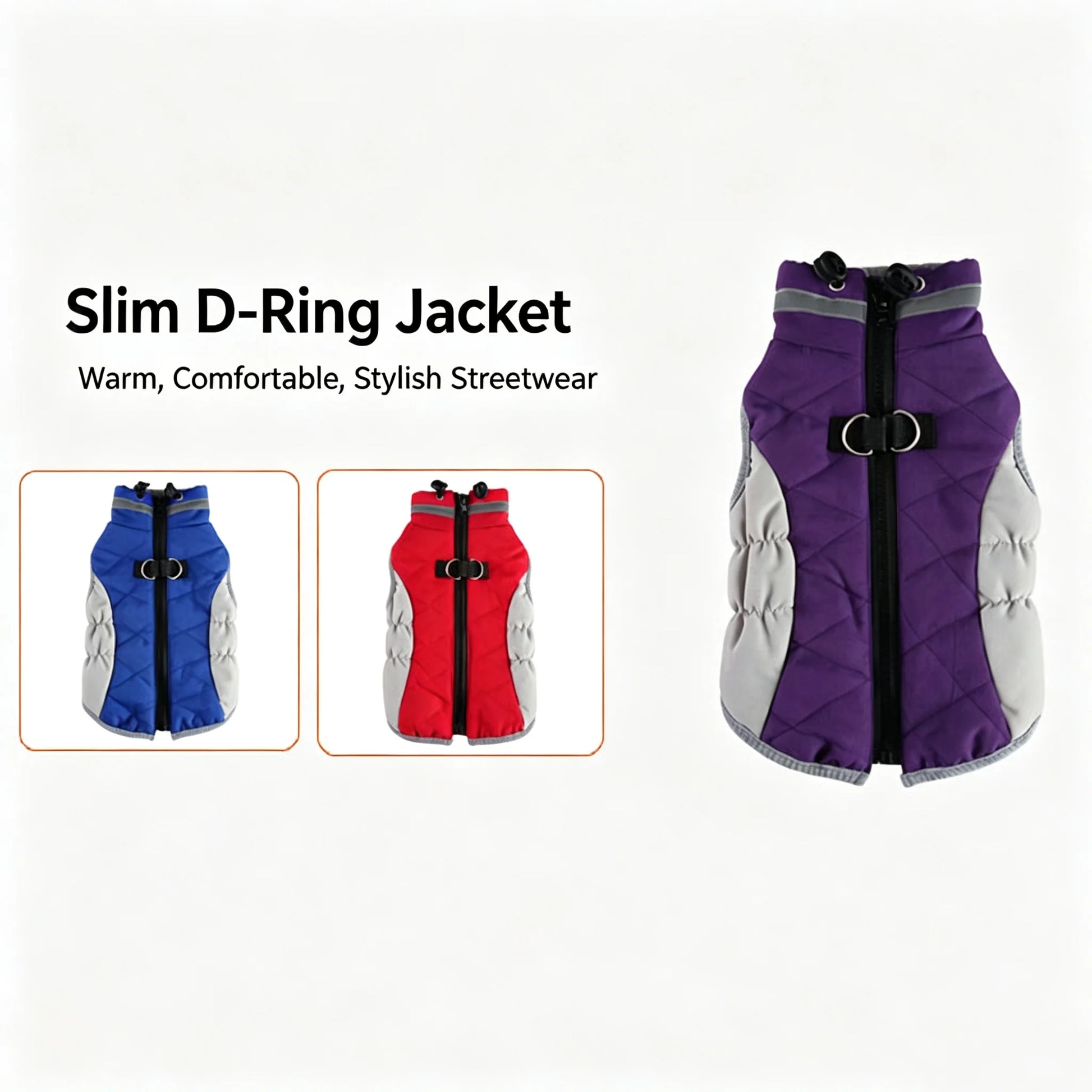 Wholesale Winter Dog Clothes Warm Coat Vest Dog Zipper Jackets