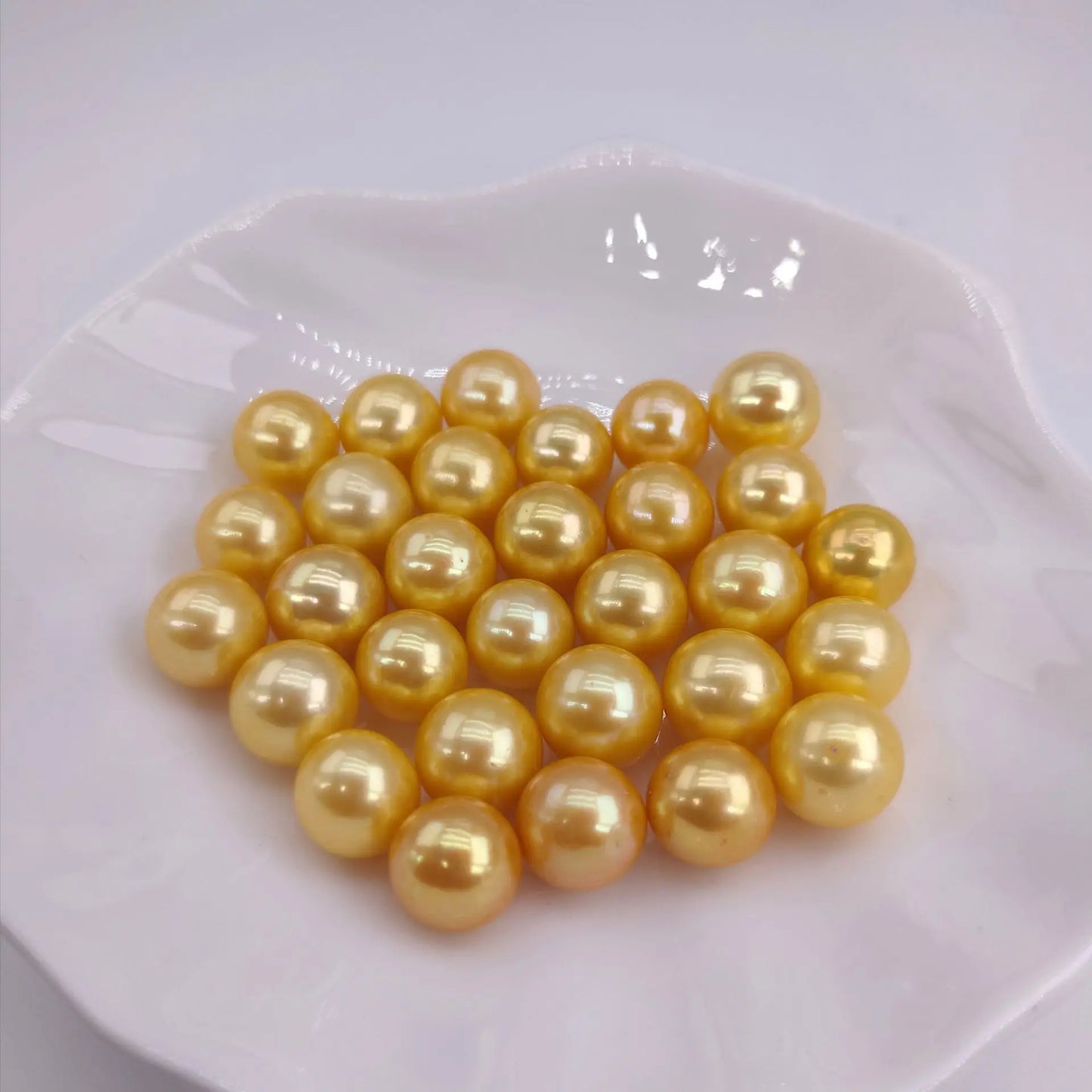 Wholesale Big 6-10mm Pearl Gold Loose Color Pearl for Jewelry Making