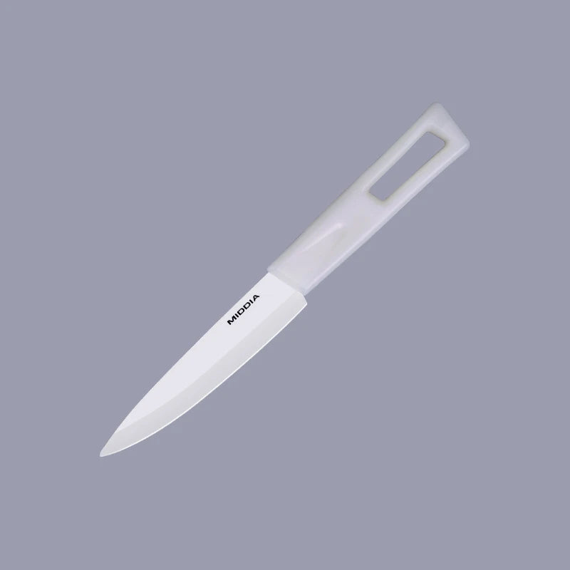 MIDDIA Ceramic Disposable 4 Inch Chef Knives Custom Logo Color with Plastic Handle OEM Fruit Paring Knife