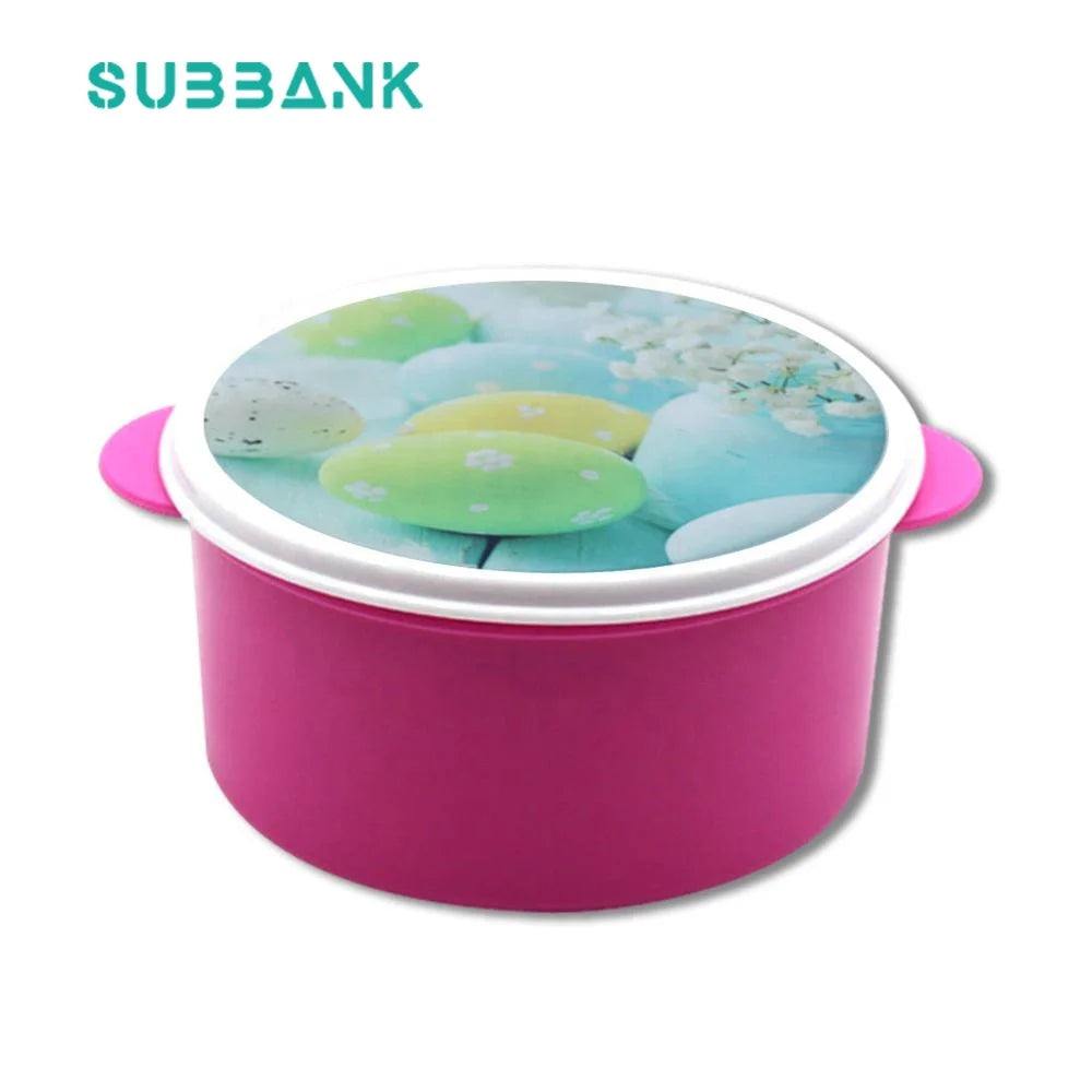 Subbank Wholesale Plastic Sublimation Blanks Kids Bento Lunch Boxes Custom Printing Logo Sublimation Lunch Box