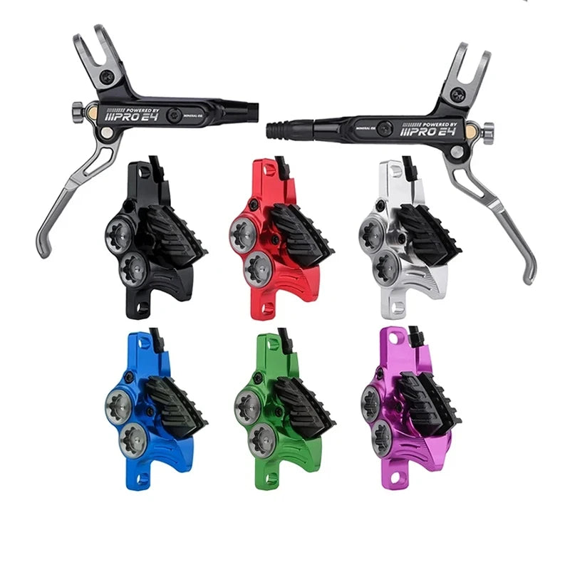 IIIPRO Mountain Bike Hydraulic Disc Brake 4 Piston Road Mountain Bike Disc Brake Set Front 800mm Rear 1550mm Bicycle Brake