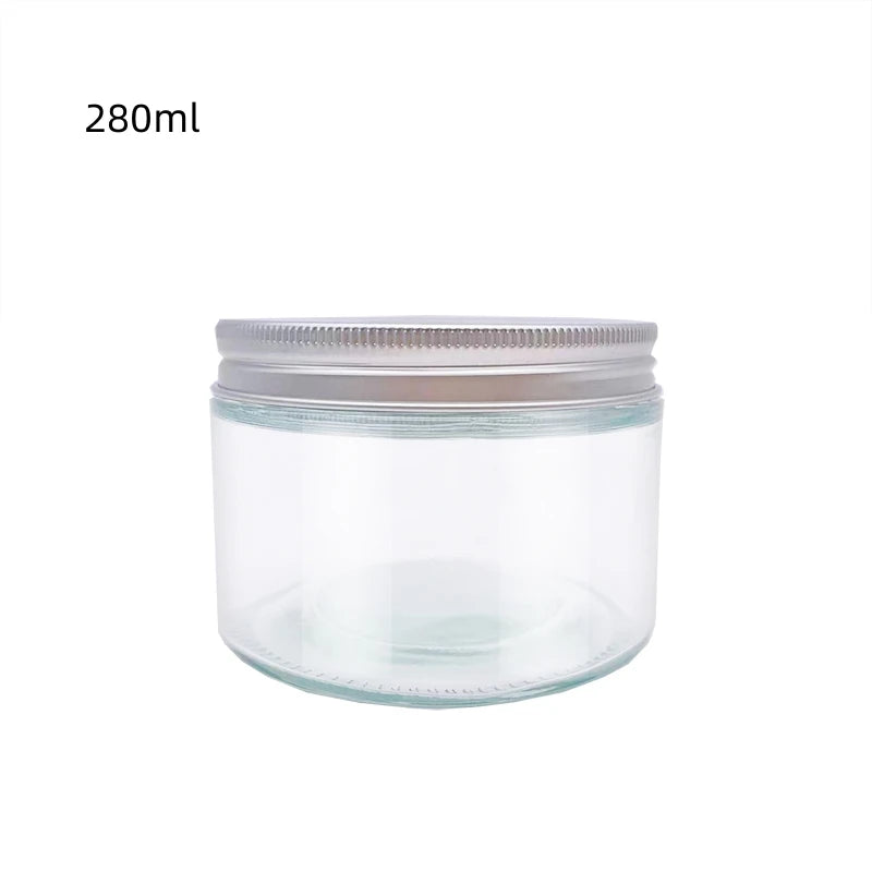 Large Capacity Glass Jar with Plastic/Aluminum Lid Wide Diameter 500/770/1000ml Food Storage Container