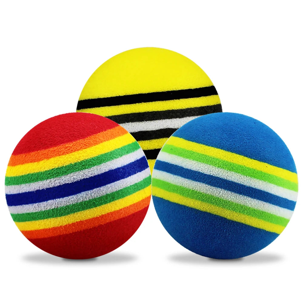 42mm Rainbow Golf Balls Color Indoor Push Rod Practice Foam Golf Balls EVA