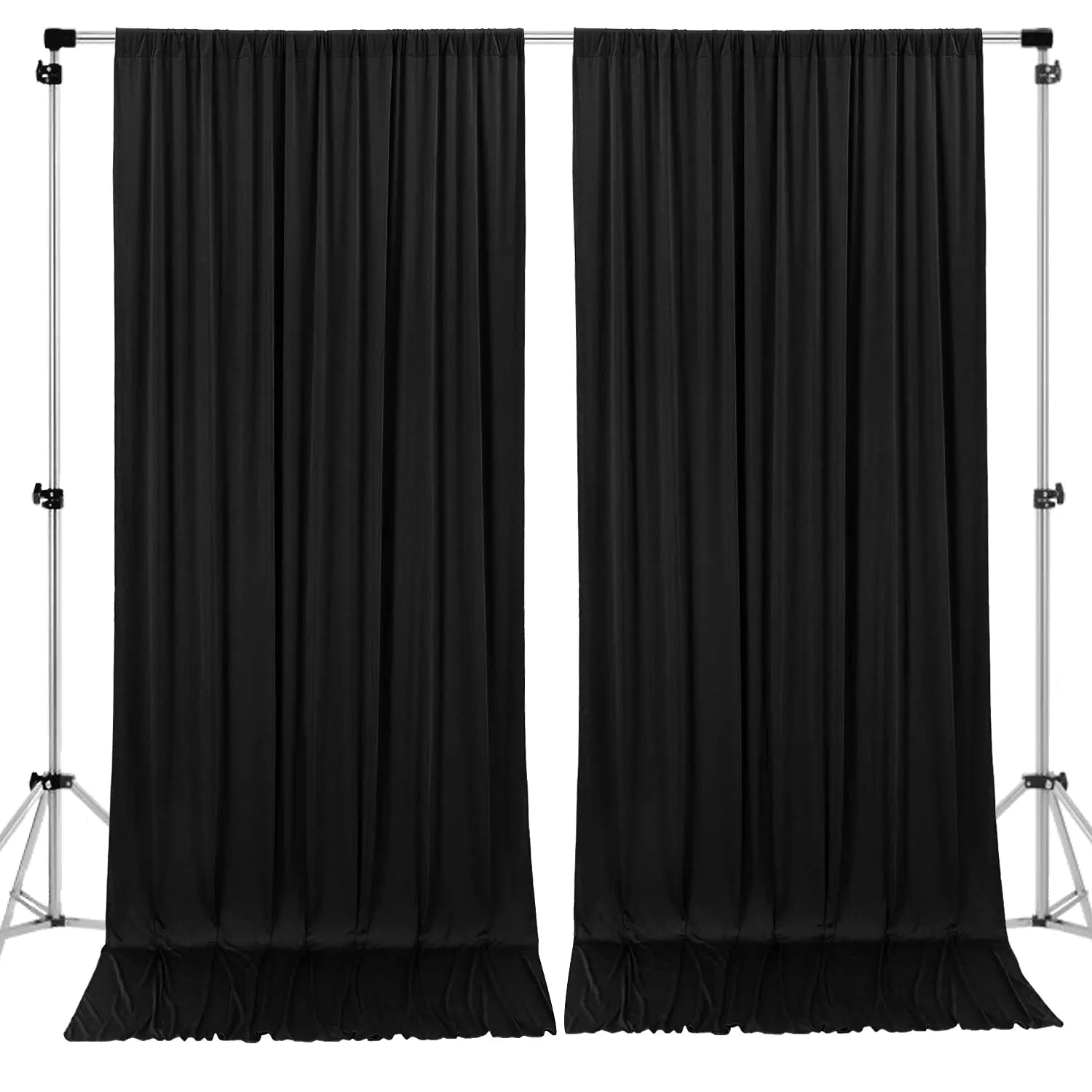 10ftx10ft Polyester Fabric Customized Color Backdrop Curtain for Wedding Party Events Wrinkle Drapes Panels
