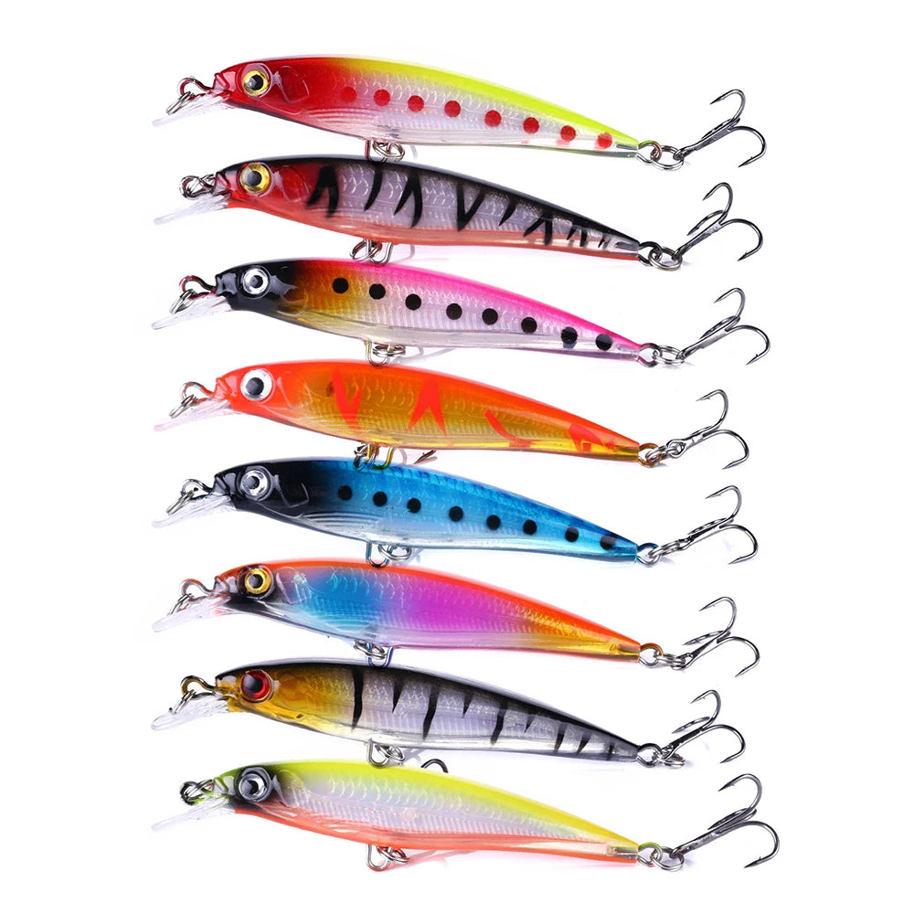 3.34 Inch Hard Plastic Trolling 8.5CM 7.2G Deep Dive Minnow Lure Bass Trout Perch Crappie Walleye Fishing Lure Wholesale