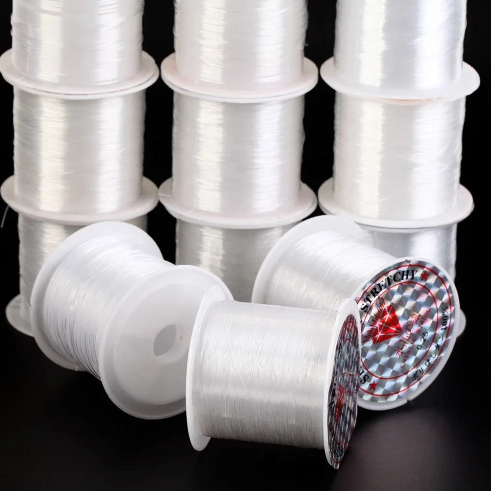 0.2/0.25/0.3/0.35/0.4/0.45/0.5/0.6mm Fish Line Wire Clear Non-stretch Strong Nylon String Beading Cord Thread for Jewelry Mak