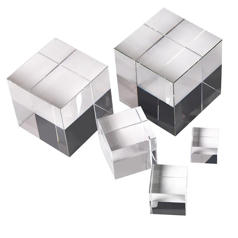 Factory Wholesale K9 Optical  Crystal Cube Virous Sizes Blank Crystal Block for Laser Engraving