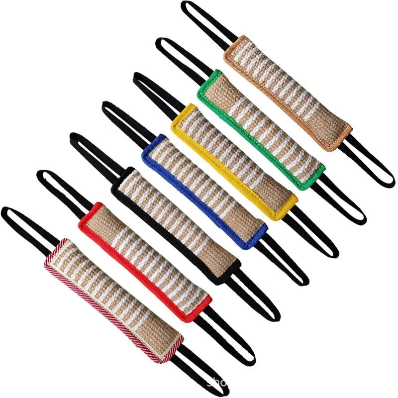 Heavy-Duty Jute Dog Tug Toy - Tear-Resistant Bite Training Stick for Working Dogs K9/Pet Interactive Chew Toys Bulk Wholesale