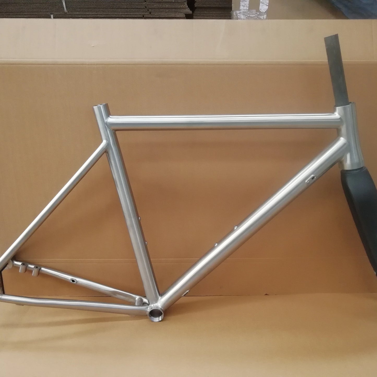 Titanium Ultralight Bicycle Frame for Road Bike 1.55kg 48-56cm Sizes Flat Disc Mount