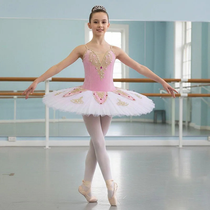 Ballet Dress Girls Blue Professional Ballet Sling Tutu Pancake Tutu Ballerina Birthday Party Swan Lake Dress Ballet Costume