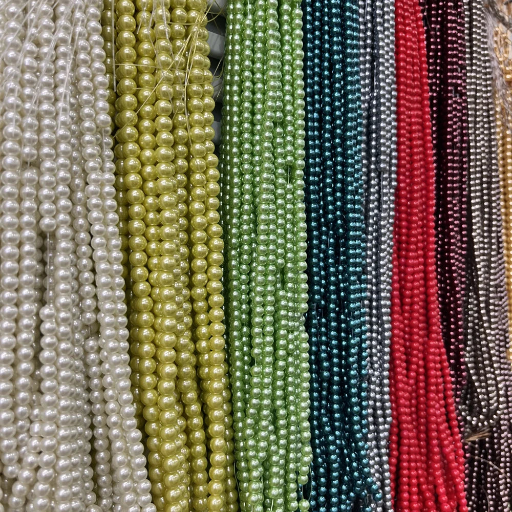 Low MOQ Quality a 2-20mm Glass Round Beads Loose Imitation Pearls for Jewelry Making