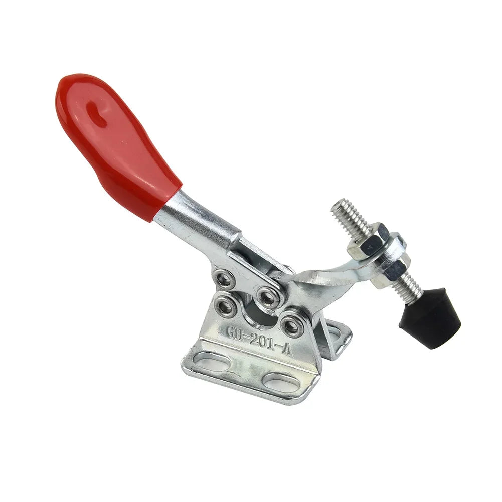 GH201A Metric Metal Horizontal Vertical Toggle Clamp Quick-Release Fixture 80mm Red Hand Clip Tools
